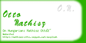 otto mathisz business card